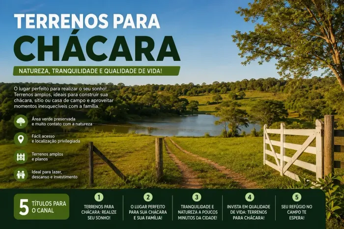 Terrenos para chácara em Mairinque com condições especiais de lançamento