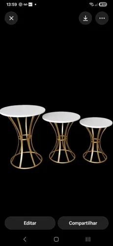 Kit Mesas Decorativas Redondas - 3 Tamanhos