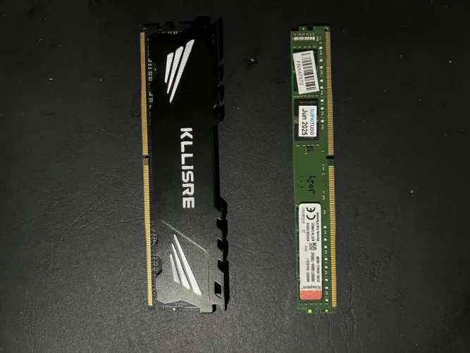 Memórias ram ddr4 8gb cada, 16gb total