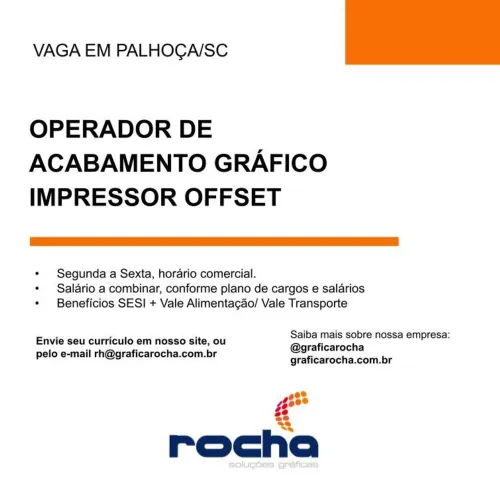 Operador Gráfico e Impressor Offset