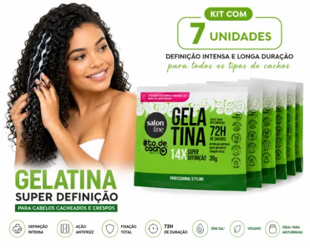 salon line 7 gelatina super definição 30g