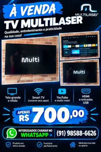 ANUNCIANDO TV MULTILASER 43 POLEGADAS SMART TV
