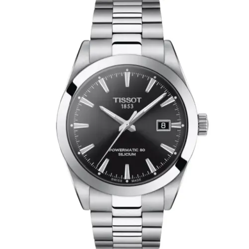 Relógio Tissot Gentleman Powermatic 80 Silicium Preto T127.407.11.051.00 oriignal 