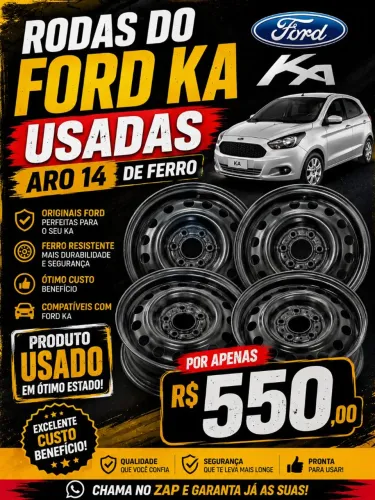 Jogo de rodas aro 14 Ford ka