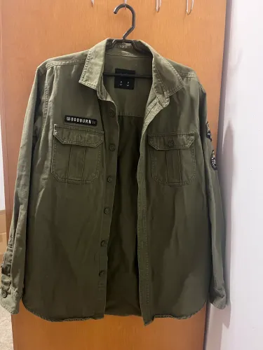 Camisa social verde militar masculina P