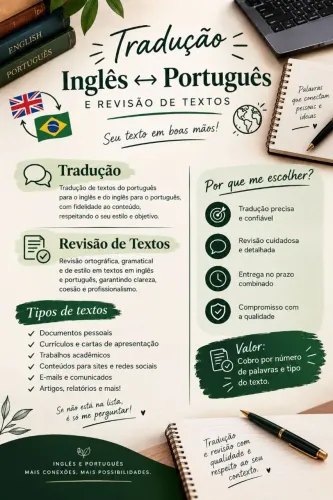 Tradutora/ Revisora de Inglês - Português