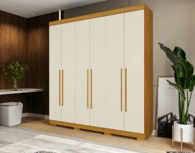 Guarda Roupa 6 Portas 3 Gavetas Agata MDP - ACP