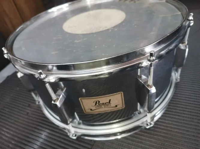Caixa de Bateria 14x6 Pearl SteeL SheLL Vintage made in TawaN