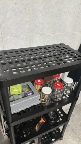 estante modular plástico preta ( 2 unidades)