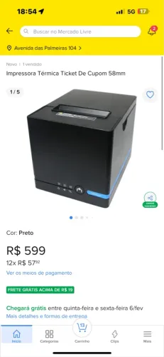 Imprensora nova sem uso