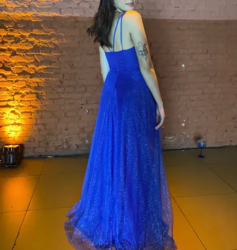 Vestido de festa azul royal - Tam. M