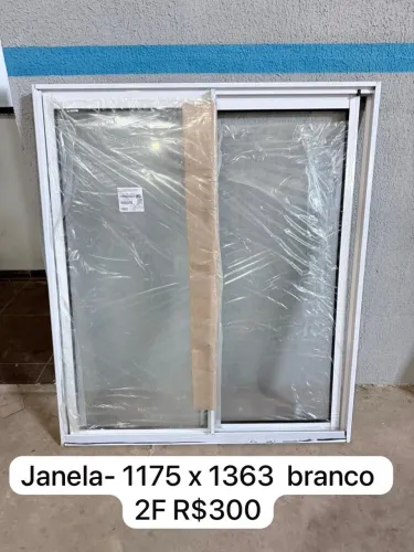Janela de alumínio 2 folha branco 