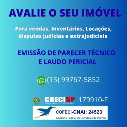 AVALIAÇÃO E PERÍCIA DE IMÓVEIS 