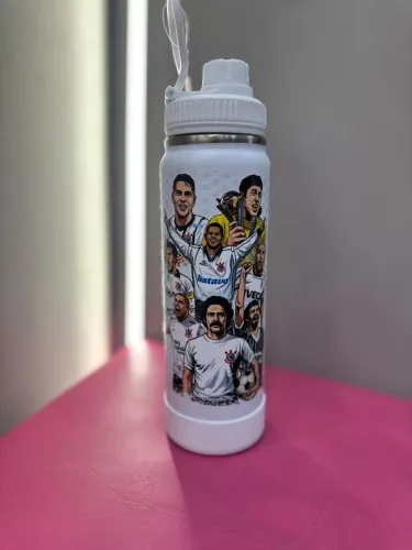 garrafa térmica corinthians 800ml branca