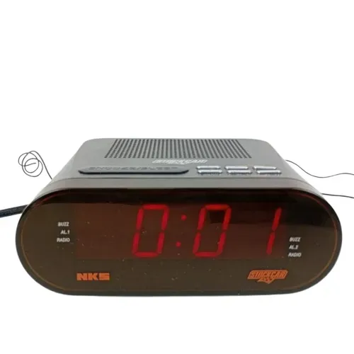 RADIO RELOGIO NKS STOCK CAR - FUNCIONANDO + ESTILO VINTAGE - USADO