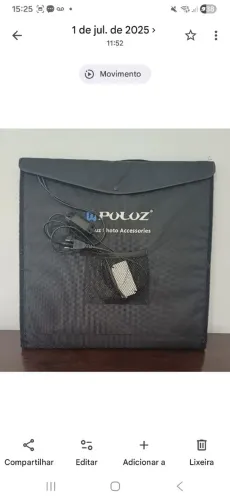 Mini estudio fotográfico caseiro Pulus de 40 cm com led