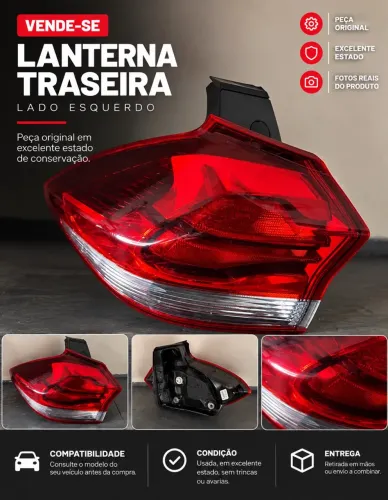 Lanterna traseira Tracker 2021 2022 2023 2024 2025