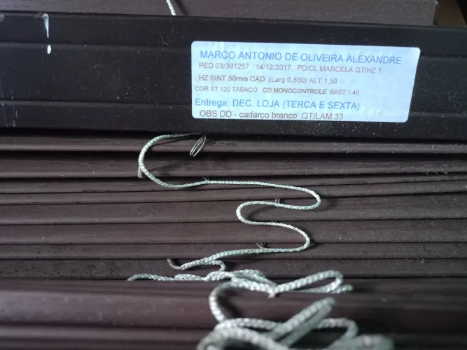 2 Persiana cor chocolate pvc