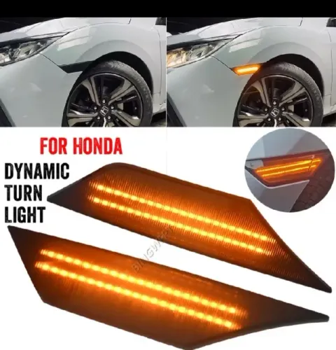 Par Lanterna Lateral Parachoque Honda Civic 2016 A 2021 Led