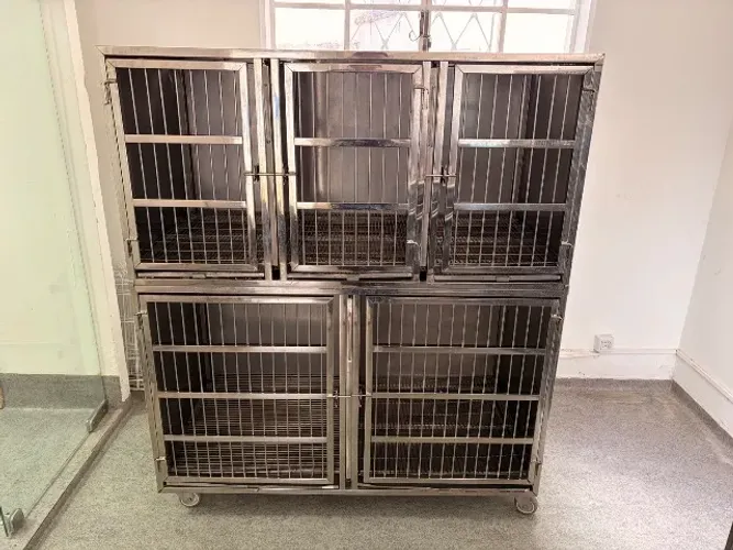 Canil/Gaiola para pets em aço inox