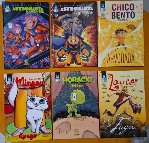 HQ Astronauta, Chico Bento, Horário, Mingau e Louco coleção com seis Graphic MSP capa dura