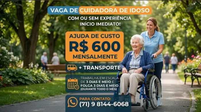 Cuidadora com ou sem experiência