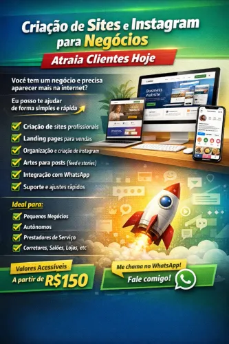 Criação de Sites e Instagram para Negócios | Atraia Clientes Hoje