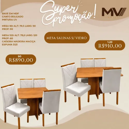 Mesa Salinas sem Vidro