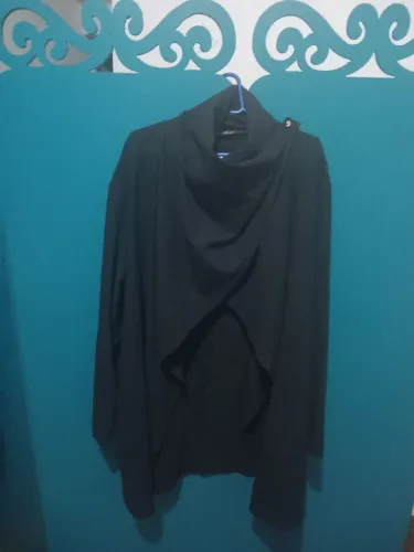 Jaqueta tipo cardigã gola cachoeira barra assimétrica estilo gótico alternativo da Incerun