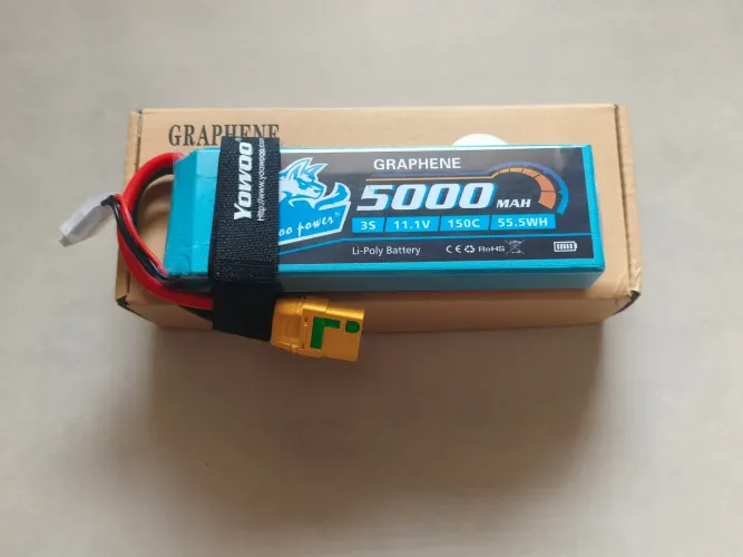 Bateria lipo Grafeno 3S 11.1 5000 mAh 150C Alta performance.