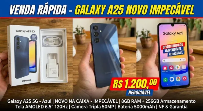 Samsung Galaxy A25 256GB / 8GB RAM - impecável