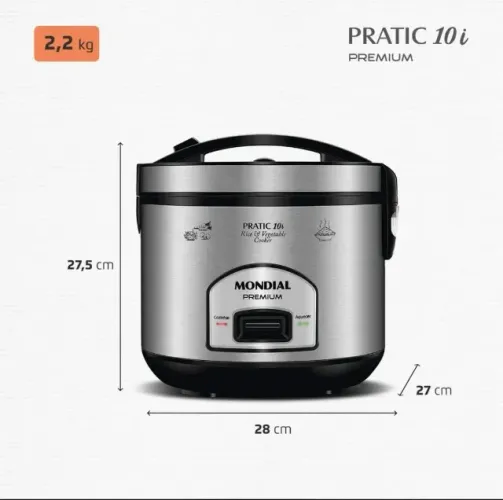 Panela Elétrica de arroz Mondial 700w 10 xicaras