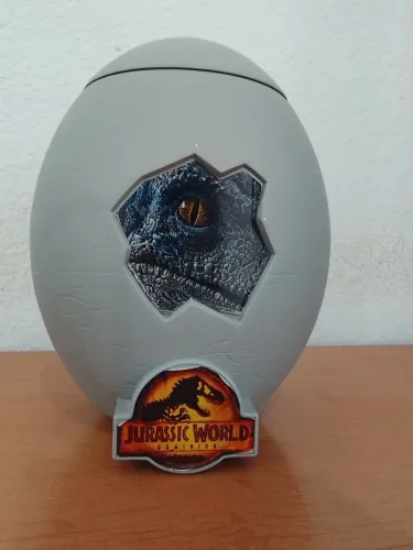 Balde de pipoca ovo de dinossauro Jurassic World O Domínio Cinépolis
