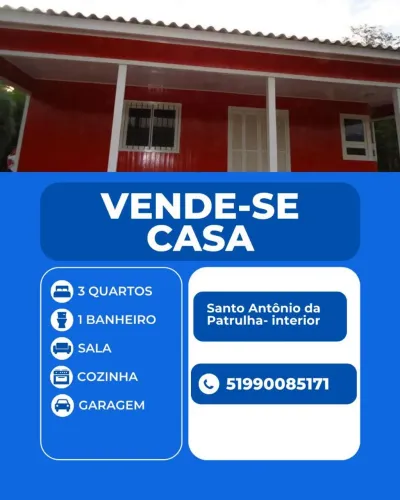 Casa no interior de santo Antônio da patrulha 