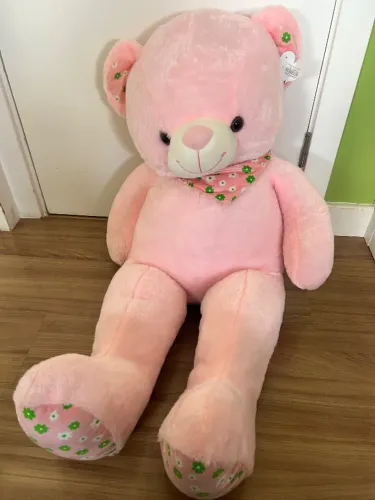 Urso de pelúcia rosa gigante 