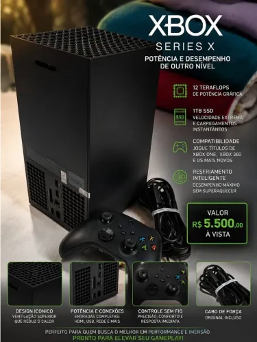 Vídeo game x box séries x 
