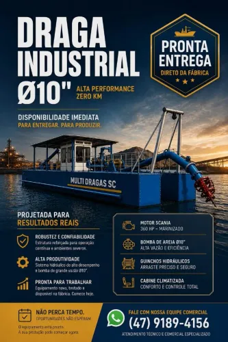 DRAGA ESTACIONÁRIA DE 10" POLEGADAS