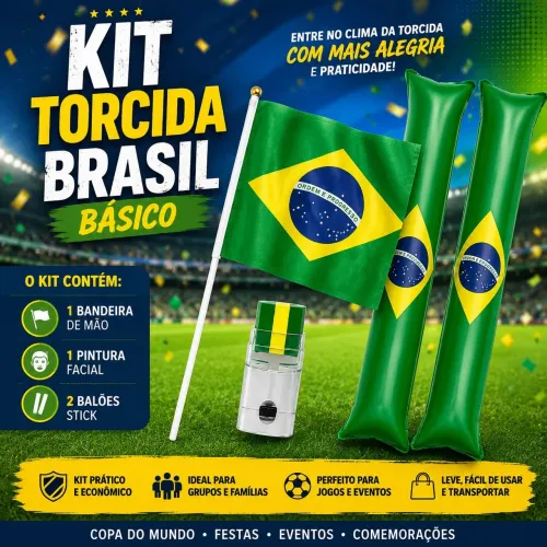 Kit torcida copa do mundo- brasileiro 