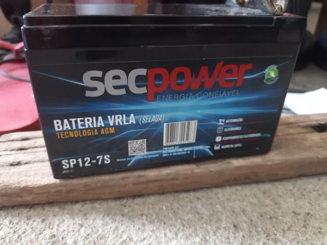 Bateria 12v 7 amp para nobreak ou automações semi novo