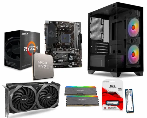 PC Gamer completo Ryzen 5500, RTX 3070, 16GB 3200Mhz