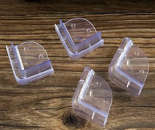 Protetor Quina Supercubo Silicone Transparente Móveis Kit 4 Com Adesivo