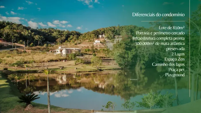 Lote 810m2 Condomínio Fechado 40 min BH Itabirito Pronto pra Construir