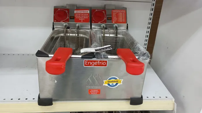 Fritadeira elétrica profissional 2 cubas, 4L cada