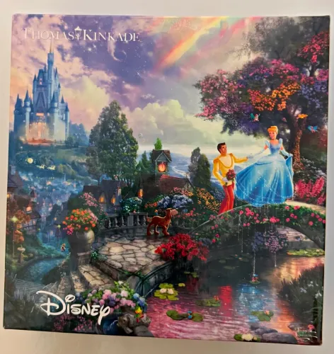 Quebra Cabeça Ceaco Thomas Kinkade Disney Cinderela Wishes Upon A Dream 750 Peças