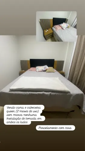 Cama queen e cabeceira