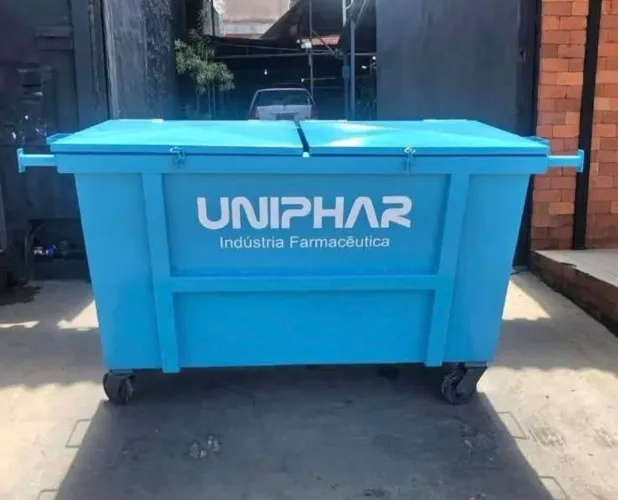 Lixeira contener basculante capacidade 1200lt 