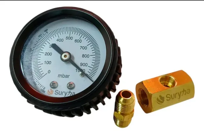 Vacuômetro Analógico + Adaptador - Suryha