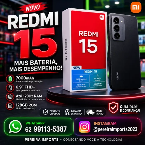 Celular redmi 15 novo lacrado Anápolis