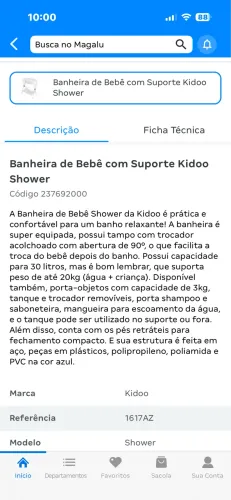 Banheira do bebê com trocador 