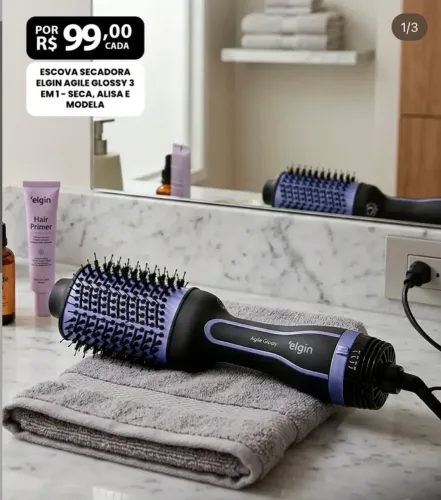 Escova secadora Elgin 1300w bivolt lacrada